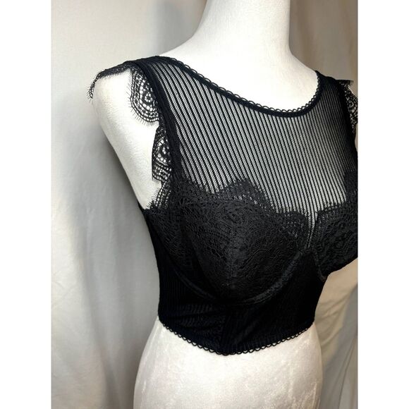 Victoria Secret Black Lace Floral Bra Womens Designer - Picture 4 of 8